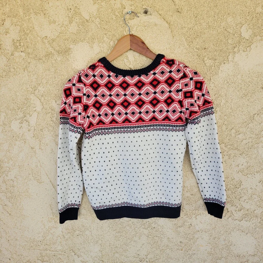 Janie & Jack Fair Isle Knit Winter Holiday Christmas boys Sweater  Size 8